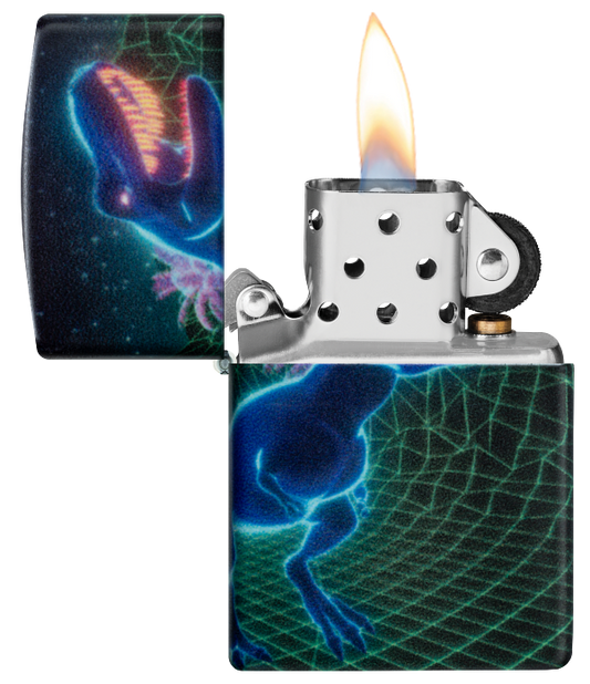 Zippo 46701 vžigalnik Cyber T-Rex Meme, Glow in the Dark