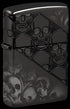 Zippo 46751 vžigalnik Skulls Armor, High Polish Black