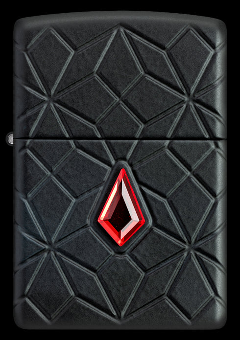 Zippo 46756 vžigalnik Red Jewel with Pattern Armor, Black Matte