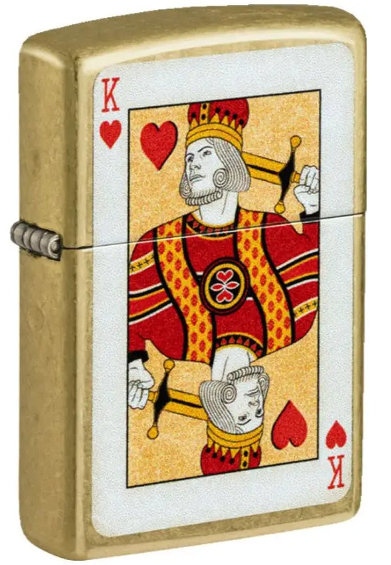 Zippo 46802 vžigalnik King of Hearts, Street Brass