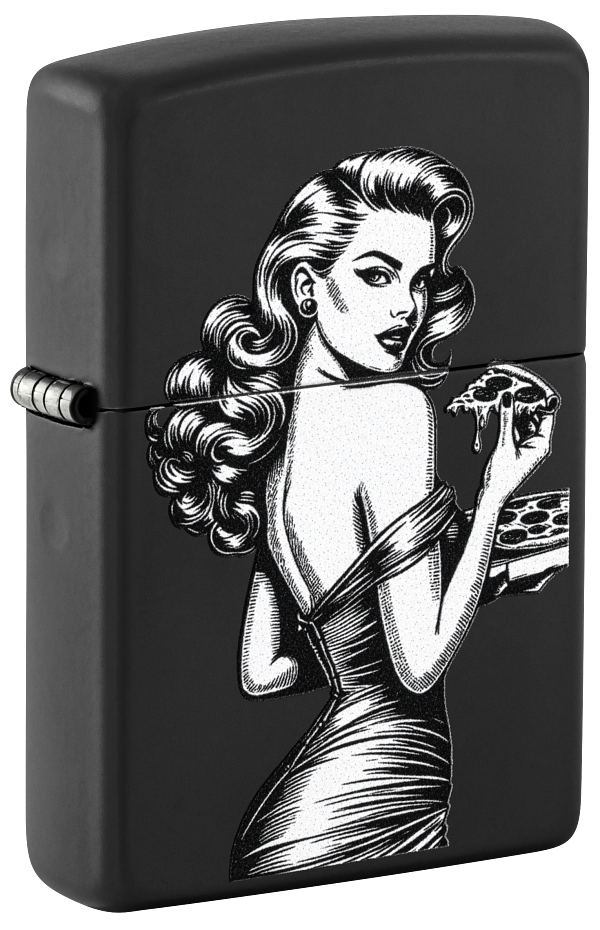 Zippo 60.007.590 vžigalnik Stunning Pin-Up Woman With Pizza