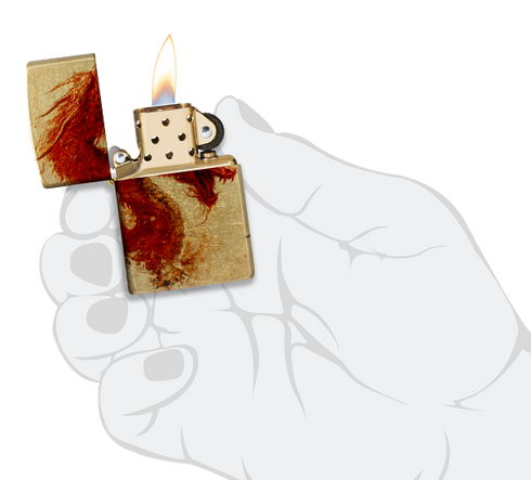 Zippo 60.007.647 vžigalnik Samurai vs Asian Dragon