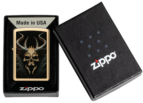 Zippo 60.007.692 vžigalnik Horror Golden Skull