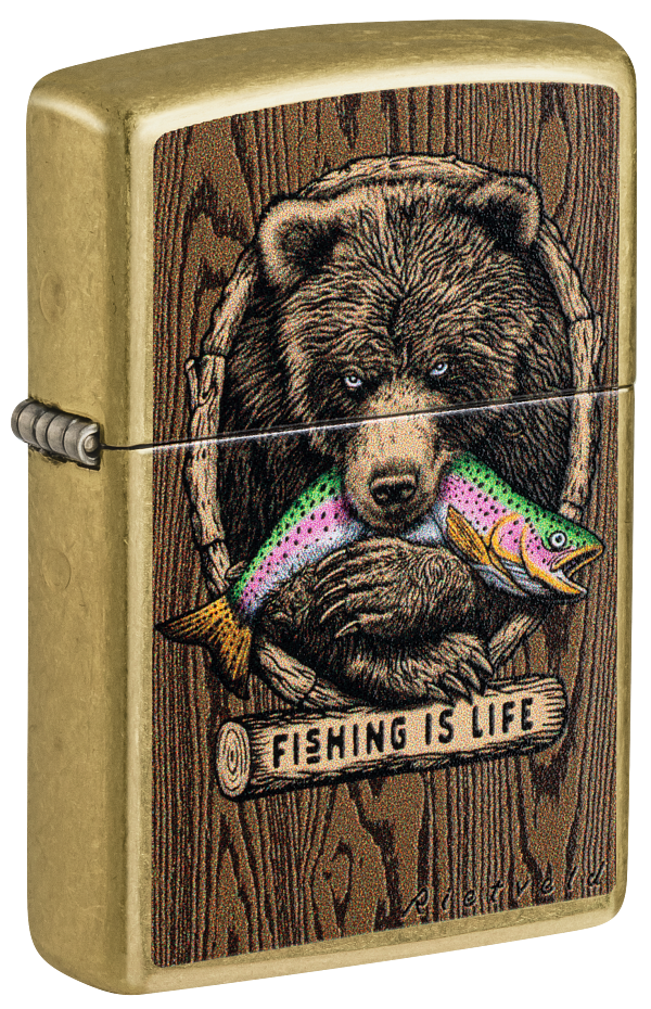 Zippo 47111 vžigalnik Bear & Fishing by Rietveld