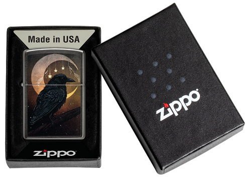 Zippo 47135 vžigalnik Crow and Crescent Moon