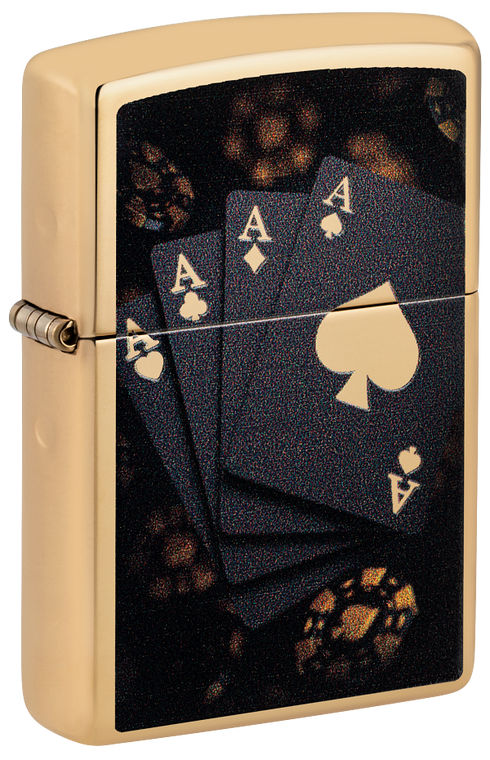 Zippo 47141 vžigalnik Black & Golden Poker