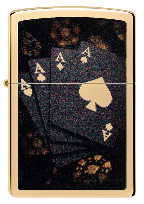 Zippo 47141 vžigalnik Black & Golden Poker