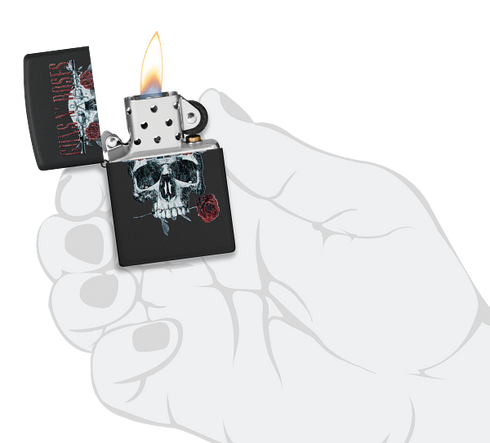 Zippo 47227 vžigalnik Guns'N'Roses, Black Matte