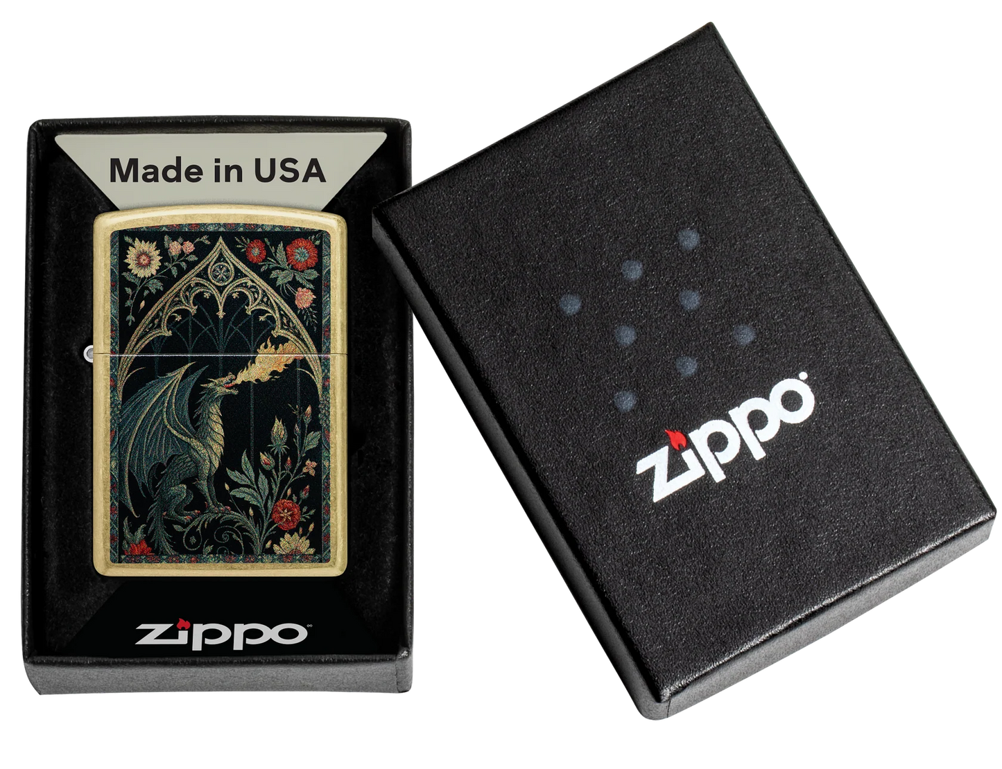 Zippo 47259 vžigalnik Fire Breathing Dragon, Street Brass