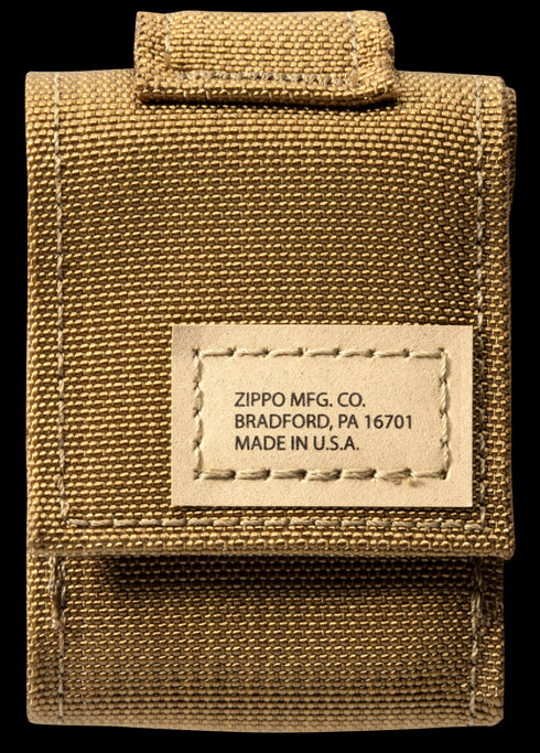 Zippo vžigalnik 49401 Black Crackle in etui Coyote Pouch