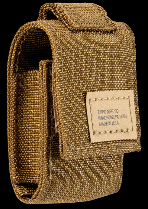 Zippo vžigalnik 49401 Black Crackle in etui Coyote Pouch