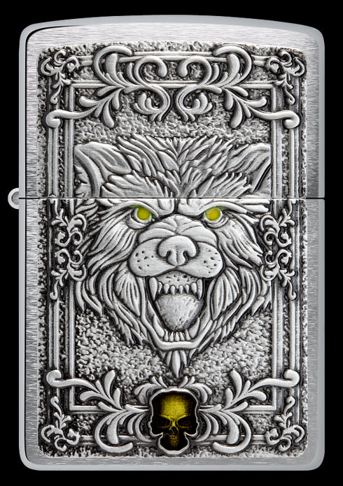 Zippo vžigalnik 48690 Fierce Wolf Emblem