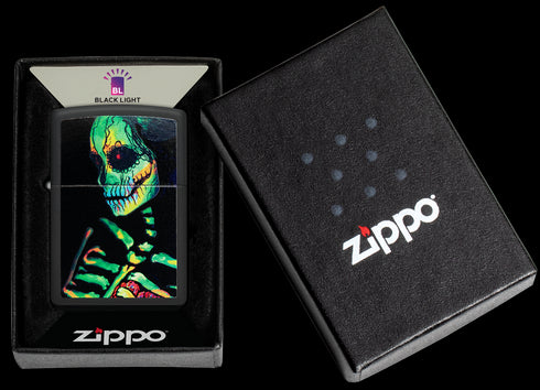 Zippo vžigalnik 48761 Glowing Skeleton UV