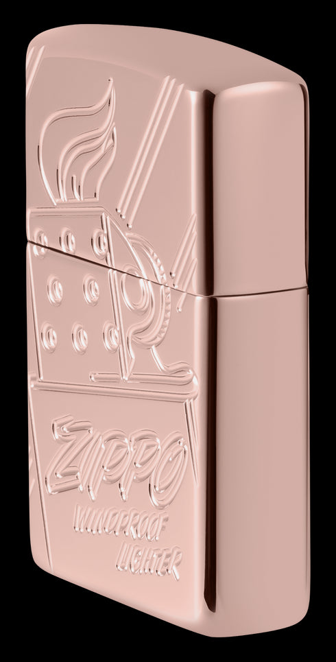 Zippo vžigalnik 48768 Script Collectable 2023 Armor High Polish Rose Gold