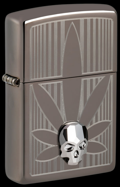 Zippo vžigalnik 48773 Cannabis Skull Crystal