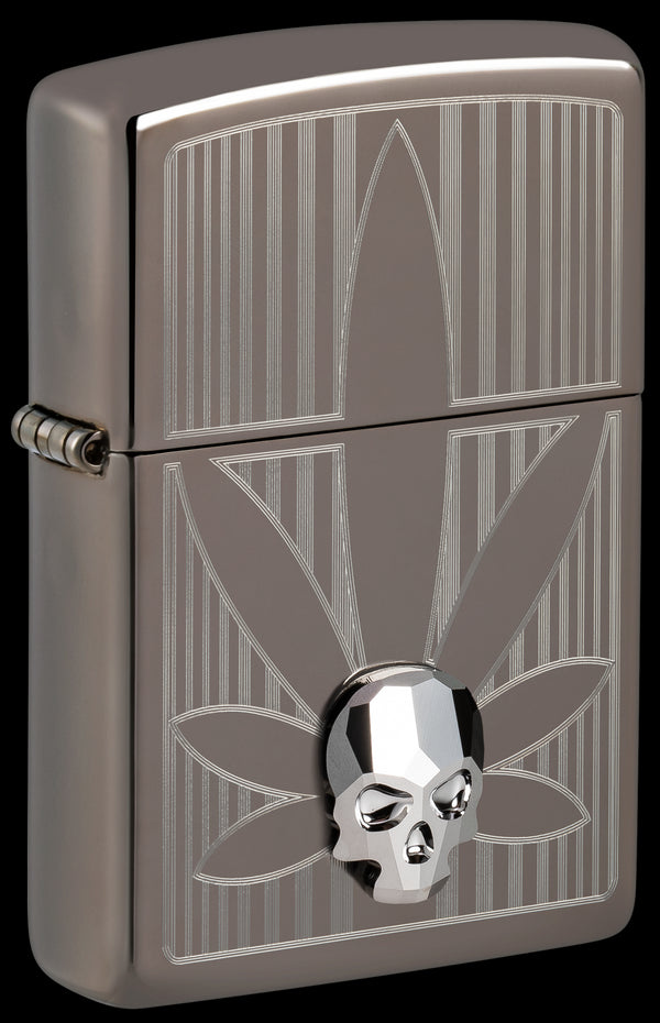 Zippo vžigalnik 48773 Cannabis Skull Crystal