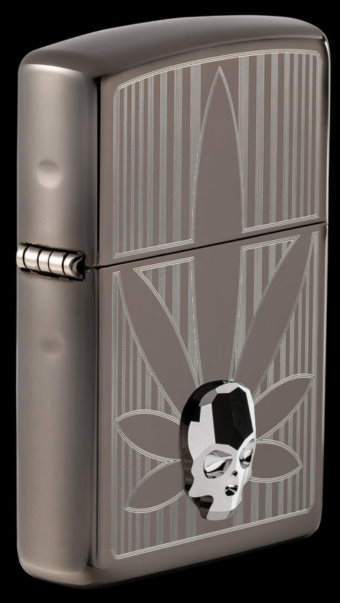 Zippo vžigalnik 48773 Cannabis Skull Crystal