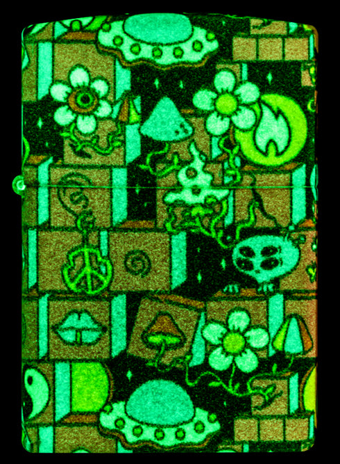 Zippo 48779 vžigalnik Abstract Pink, Glow in the Dark