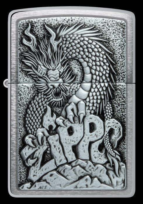 Zippo vžigalnik 48902 Dragon Emblem Brushed Chrome
