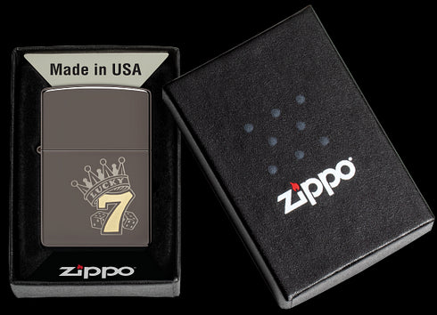 Zippo 48913 vžigalnik Lucky 7, Black Ice