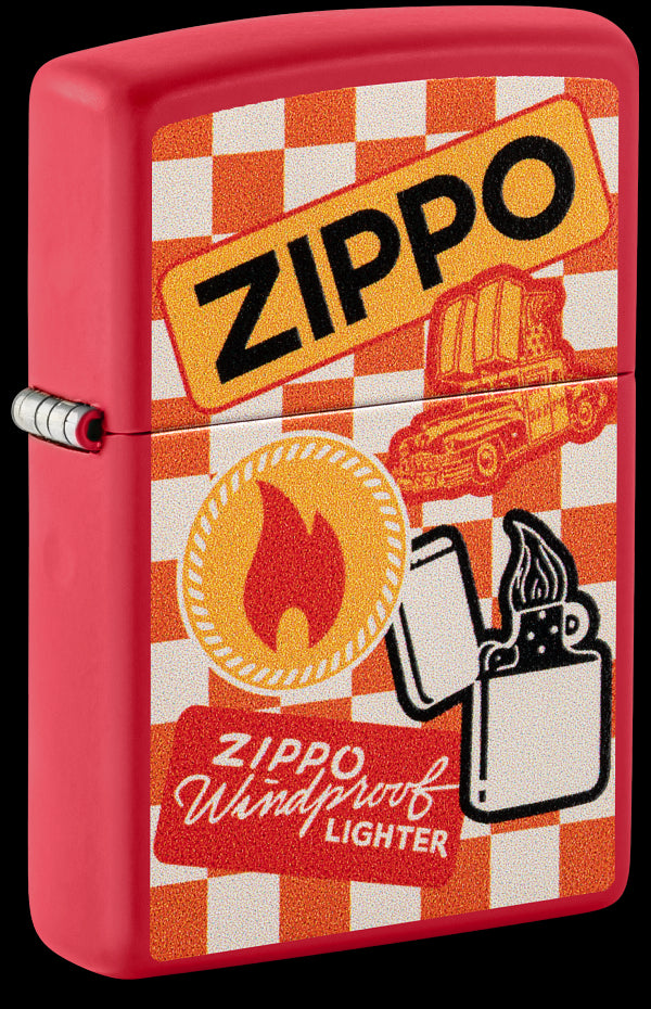 Zippo 48998 vžigalnik Retro Zippo Ad, Red Matte