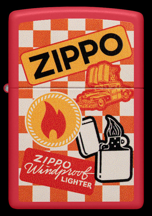 Zippo 48998 vžigalnik Retro Zippo Ad, Red Matte