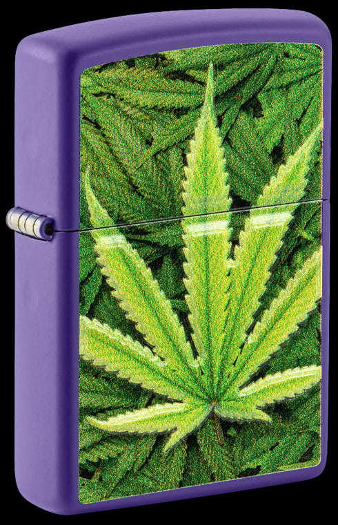 Zippo 49790 vžigalnik Cannabis, Purple Matte
