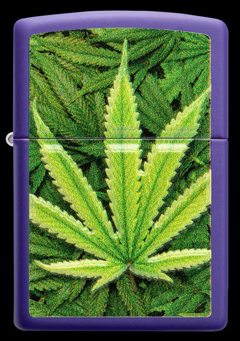 Zippo 49790 vžigalnik Cannabis, Purple Matte