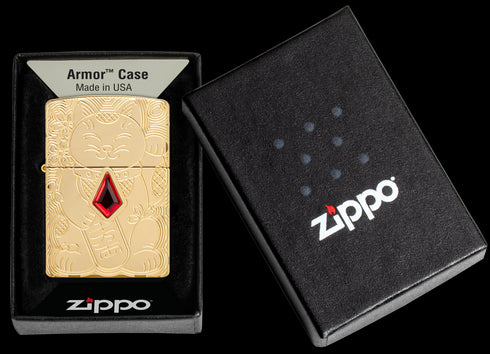 Zippo vžigalnik 49802 Armor® Lucky Cat