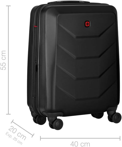 Kovček Wenger 612536 Prymo CarryOn, Trde Stranice, Črn, 36-43 L