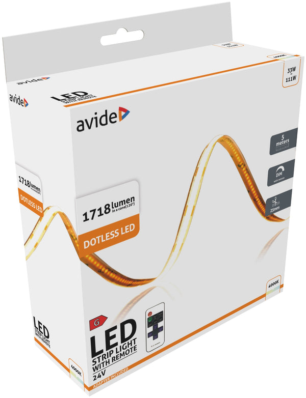 Avide 953229 Trak LED COB brez pik 5m 24V 33W 4000K 1718lm