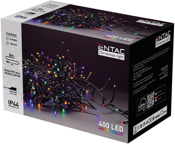 Entac 979069 Novoletne lučke - večbarvna vrv 400 LED 8m