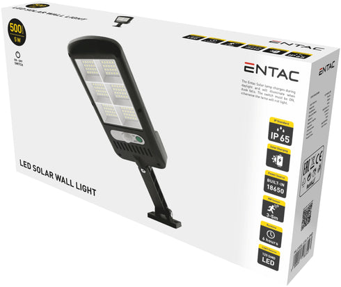 Entac 983523 Solarna stenska svetilka SMD LED 5W s senzorjem gibanja