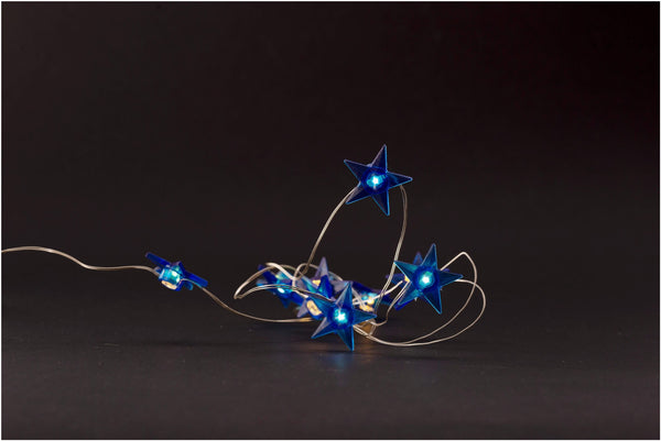 Entac 984827 Novoletne lučke - modre zvezde 10 LED 1,3 m 2xAA