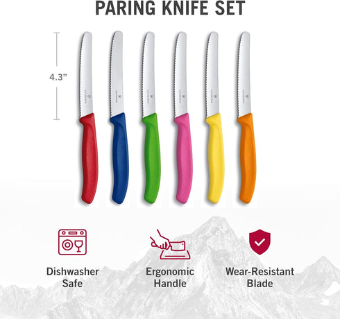 Victorinox 6.7839.6G Set 6v1 noži za sadje in zelenjavo barvni 11 cm