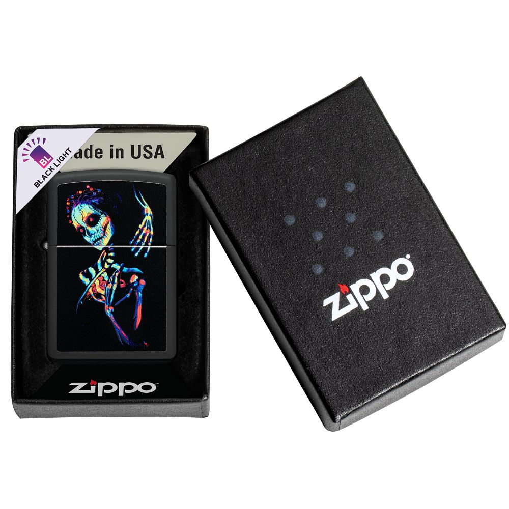 Zippo 48647 vžigalnik Colorful Skeleton Girl UV