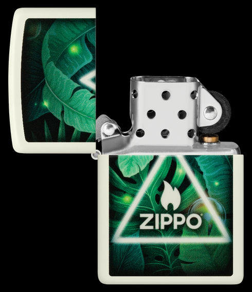 Zippo vžigalnik 60.006.871 Triangle Leaves, Glow in the Dark