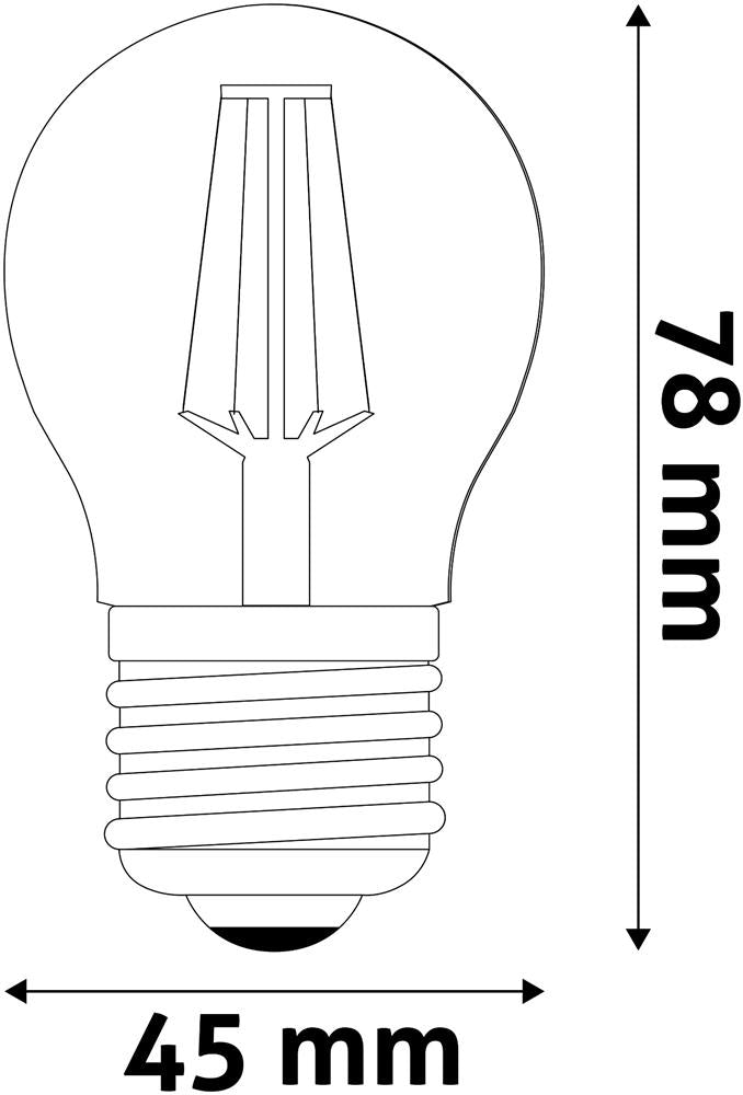 Avide 50068 Žarnica Filament LED 4.5W E27 2700K 470lm 360° ABLFMG27WW-4.5W
