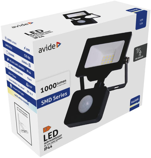 Reflektor Slim LED SMD 10W 6400K PIR ABLRFLCW-10W-PIR
