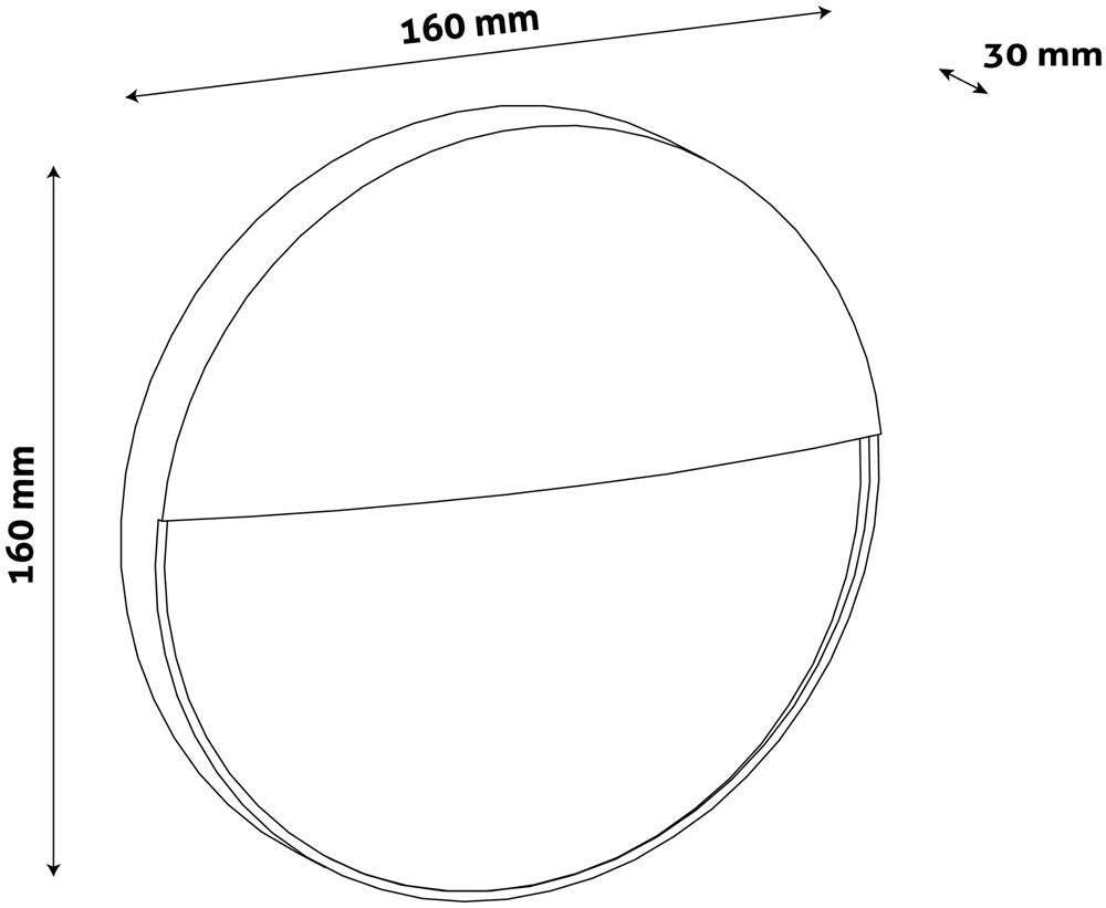 Svetilka vgradna (stopnice) Sevilla LED SMD 6W NW 4000K 402lm IP54 fi160mm AOLS6WLED-SEV