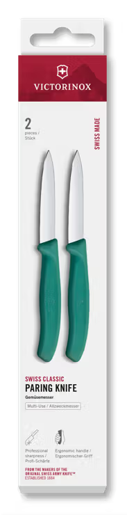 Nož 6.7604.2C1 Set 2v1 za zelenjavo, raven, 8 cm, zelen