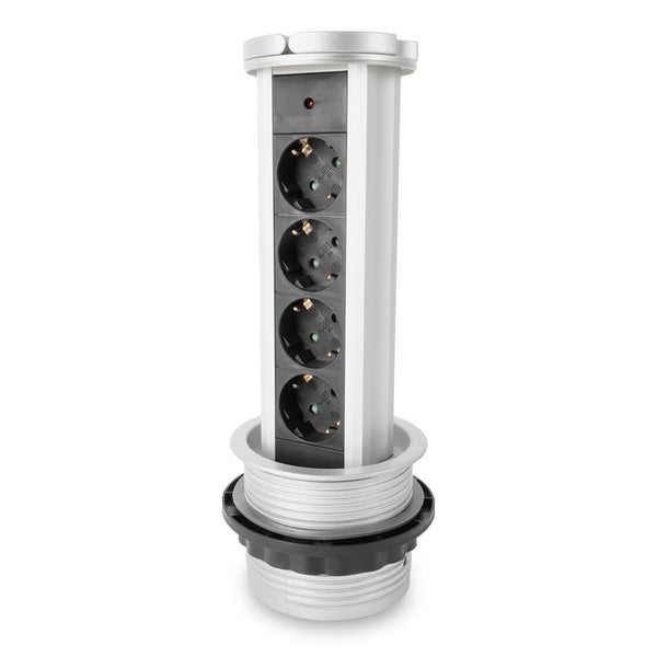 Podaljšek vertikalni 4-vtični 1,5m 3G1.5 IP20 bel EVSE1.5G4-1.5