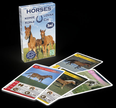 Igra s kartami 10035085 Animal Trumps 3v1: Konji