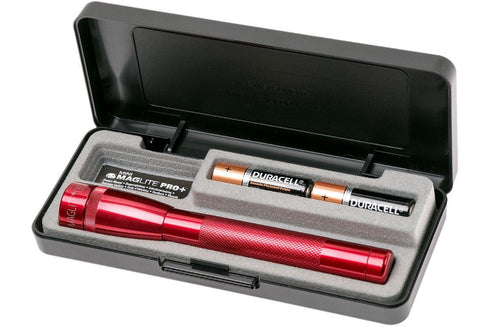 Maglite svetilka LED SP22037F Mini 2x AA, Rdeča v darilni škatli