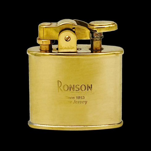 Ronson 210001 Vžigalnik polnilni Nostalgia kremen v zlati barvi