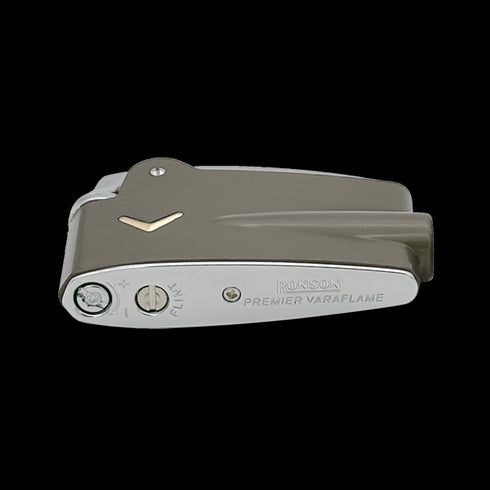 Vžigalnik Ronson 100003 plinski Premier Varaflame, Siv