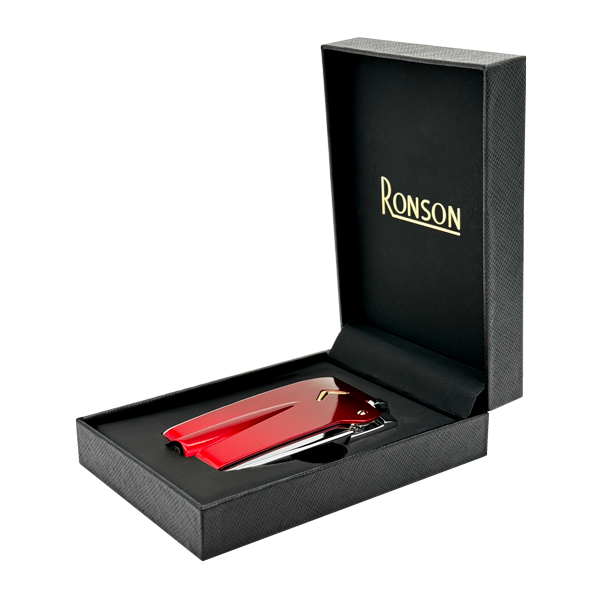Ronson 100005 Vžigalnik plinski Premier Vareflame rdeč