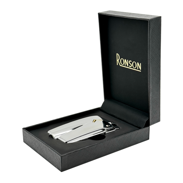 Ronson 100001 Vžigalnik plinski Premier Vareflame srebrn