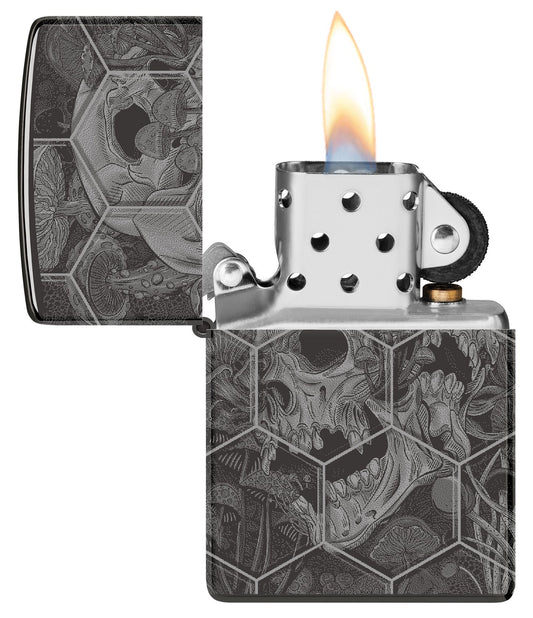 Zippo 46425 vžigalnik Hexagon Trippy Skull