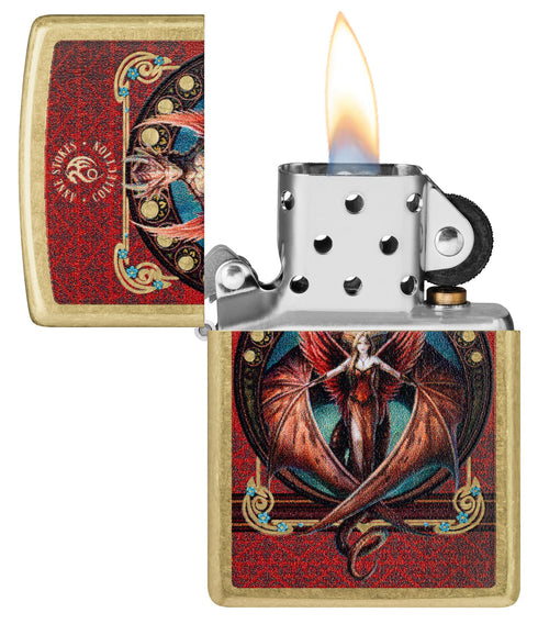 Zippo 46689 vžigalnik Fire Dragon & Woman by Anne Stokes
